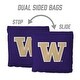 preview thumbnail 4 of 3, Washington Huskies NCAA Dual Sided Pro Stop & Slide Cornhole Bags
