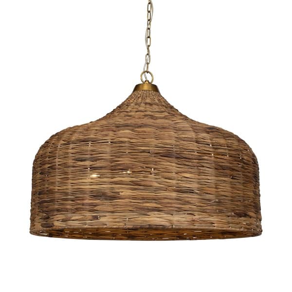 slide 2 of 8, Uttermost Tauranga Seagrass 5 Light Pendant - N/A
