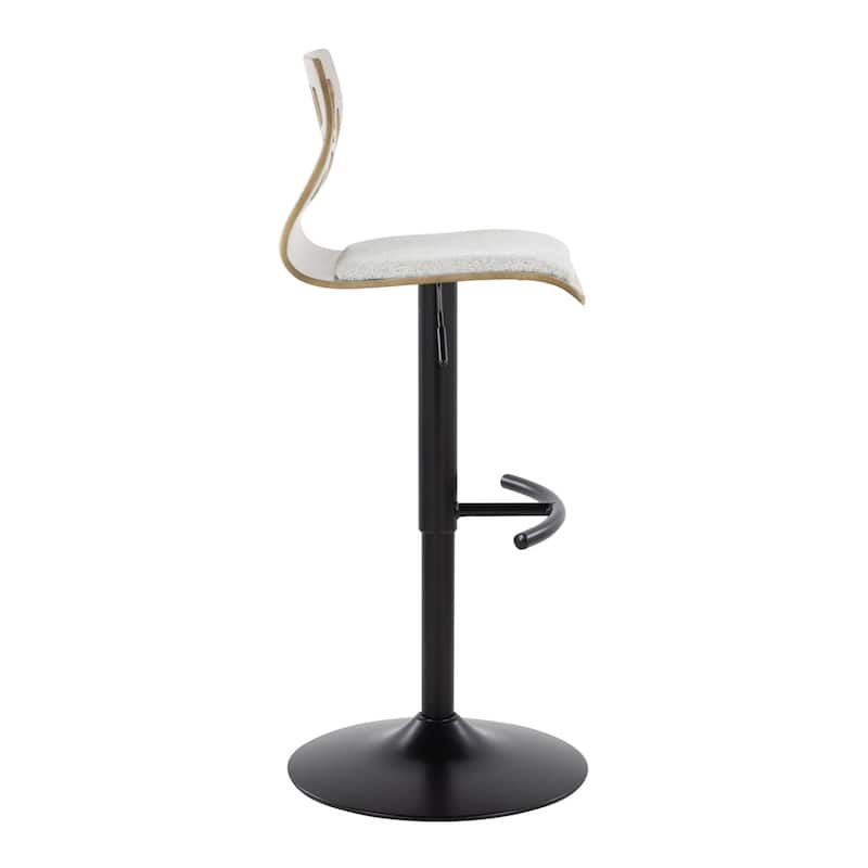Carson Carrington Sala Adjustable Bar Stool with Rounded T Footrest (Set of 2)
