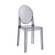 preview thumbnail 11 of 13, Indoor Outdoor Clear Plastic Armless Side Chairs Smoke
