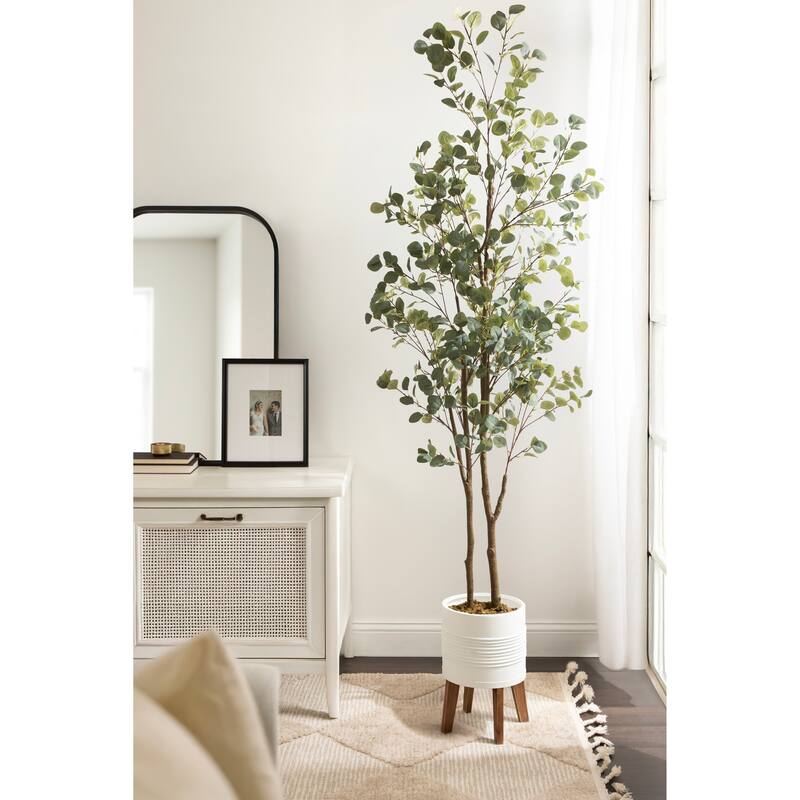 Kate and Laurel Eudora Faux Eucalyptus Tree