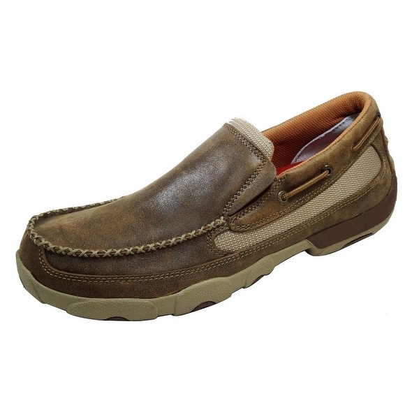 Twisted X Casual Shoes Mens Leather Driving Moccasin Bomber