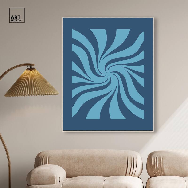 Carnaval Retro Blues Canvas by Art Remedy
