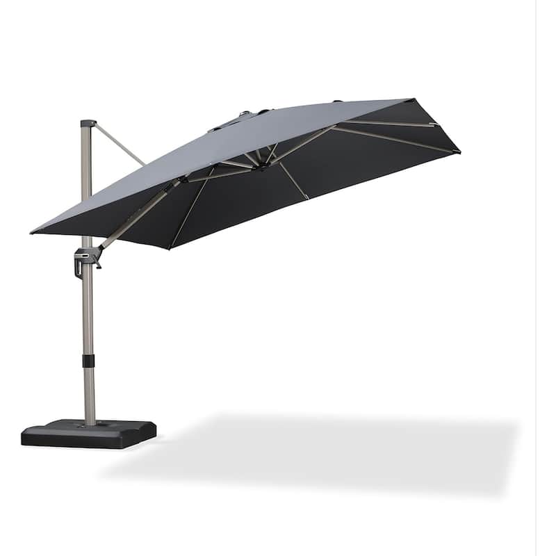 PURPLE LEAF 10 ft Patio Cantilever Umbrella Adjustable Offset Umbrella