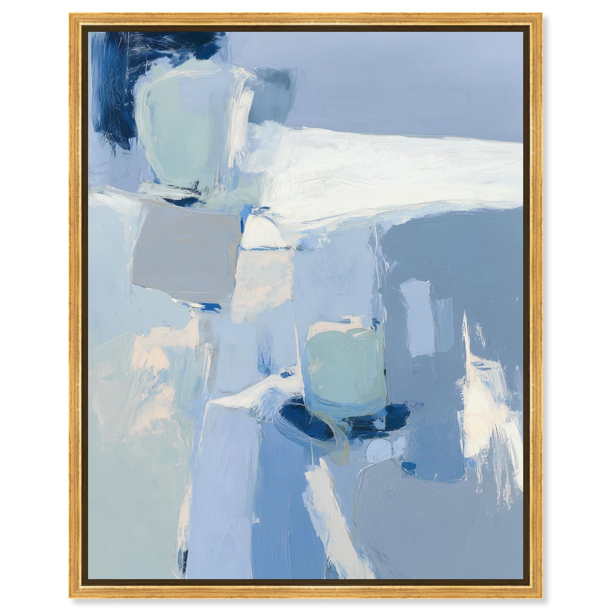 White Frost II Colorful Wall Decor Framed Canvas Print by Art Remedy