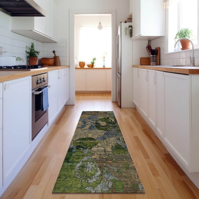 Premium Washable Super Soft Solid Abstract Mayfield Rug - Taupe - 2' 3" x 7' 6" - Runner