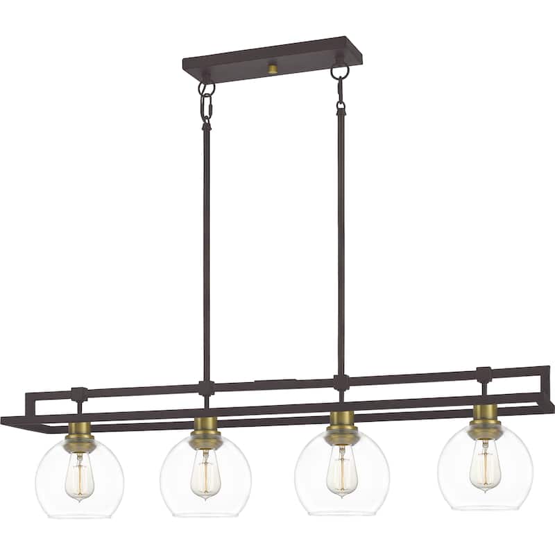 Dobbs 4-Light Island Chandelier in Old Bronze