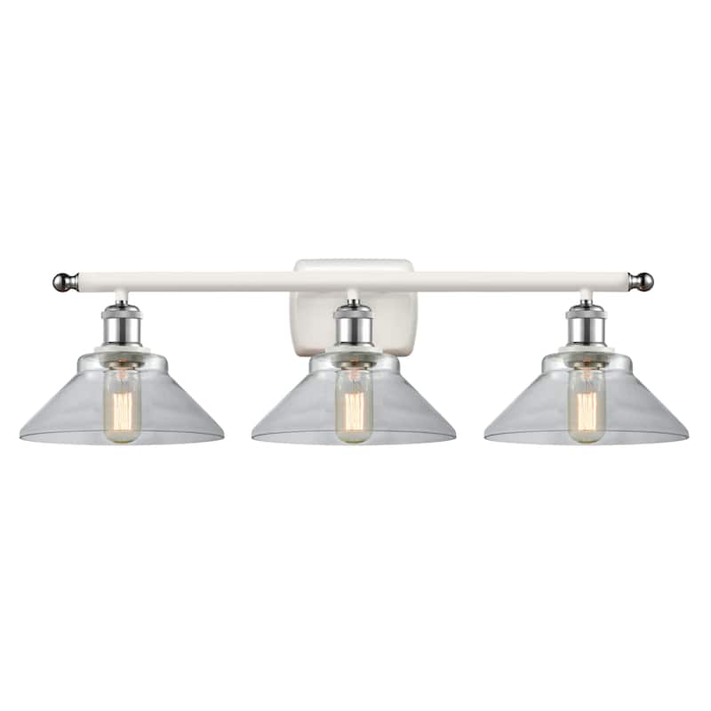Innovations Lighting Orwell 3 Light 26" Wide Bathroom Vanity Light - White and Polished Chrome / Clear