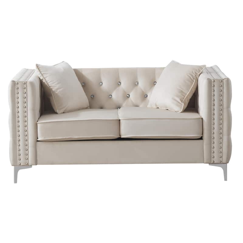 Stylish Gray Contemporary Loveseat