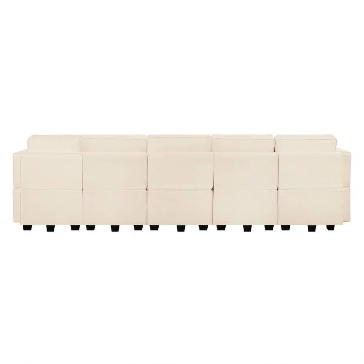Modern 5-Seater DIY Convertible Modular Sectional Sofa Collection combo