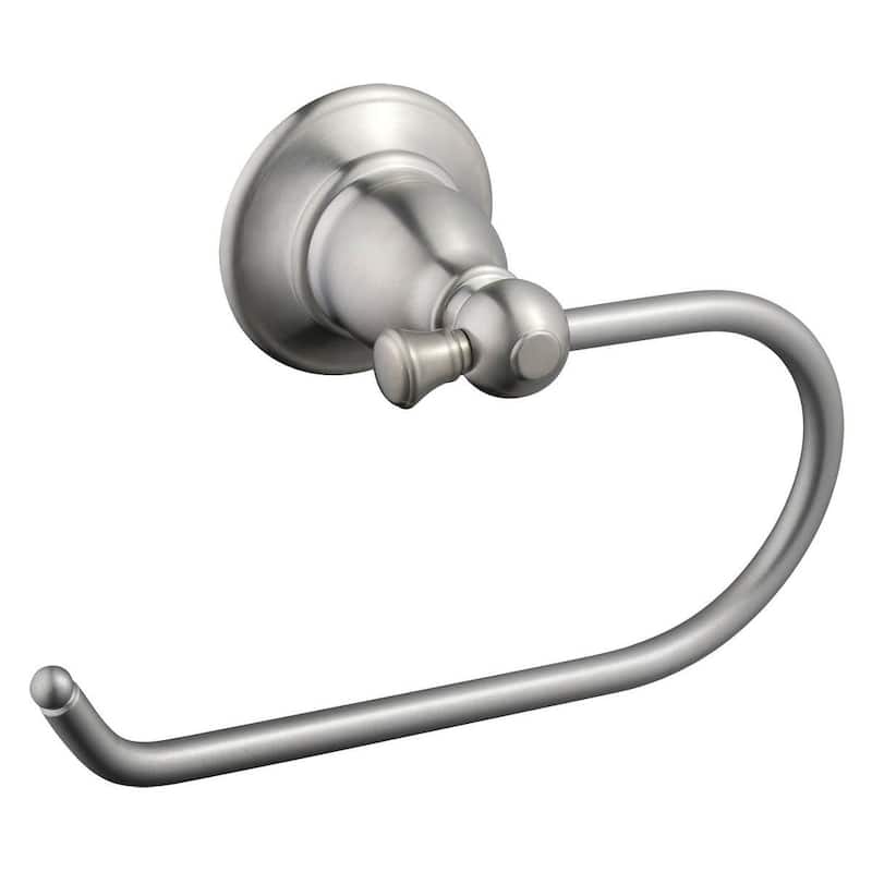 Design House 561084 Wall Mounted Single Post Toilet Paper Holder - Satin Nickel