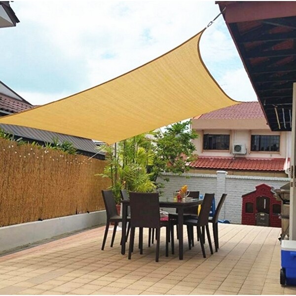 16x20 Ft Rectangle Sun Shade Sail UV Block Canopy for Patio
