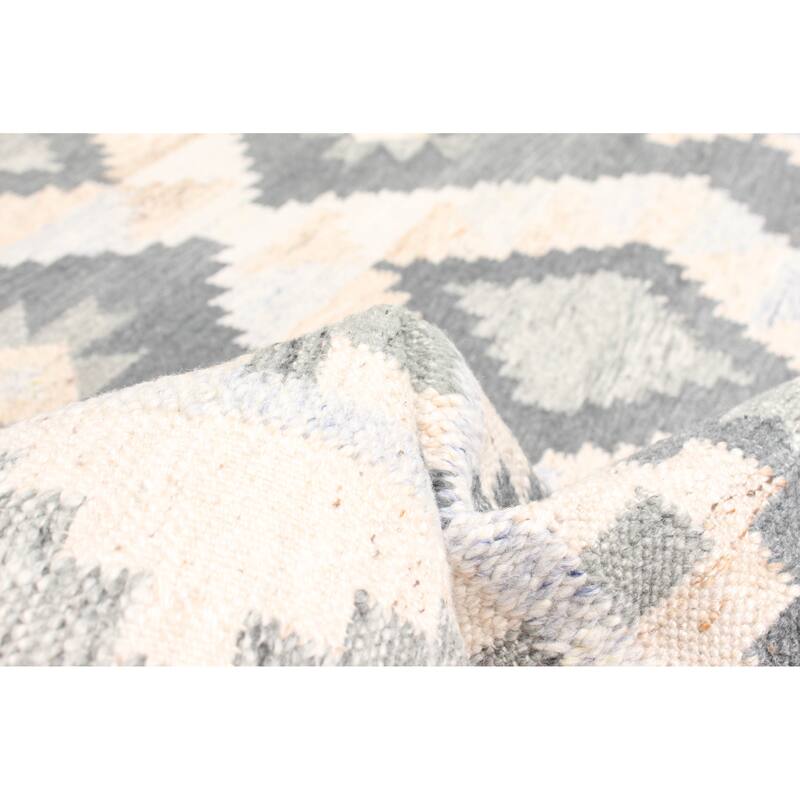 ECARPETGALLERY Flat-Weave Ankara FW Dark Grey Wool Kilim - 5'0 x 8'4