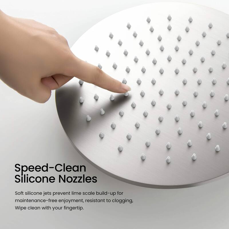 Circular 2 Function Thermostatic Shower System With Rough In Valve