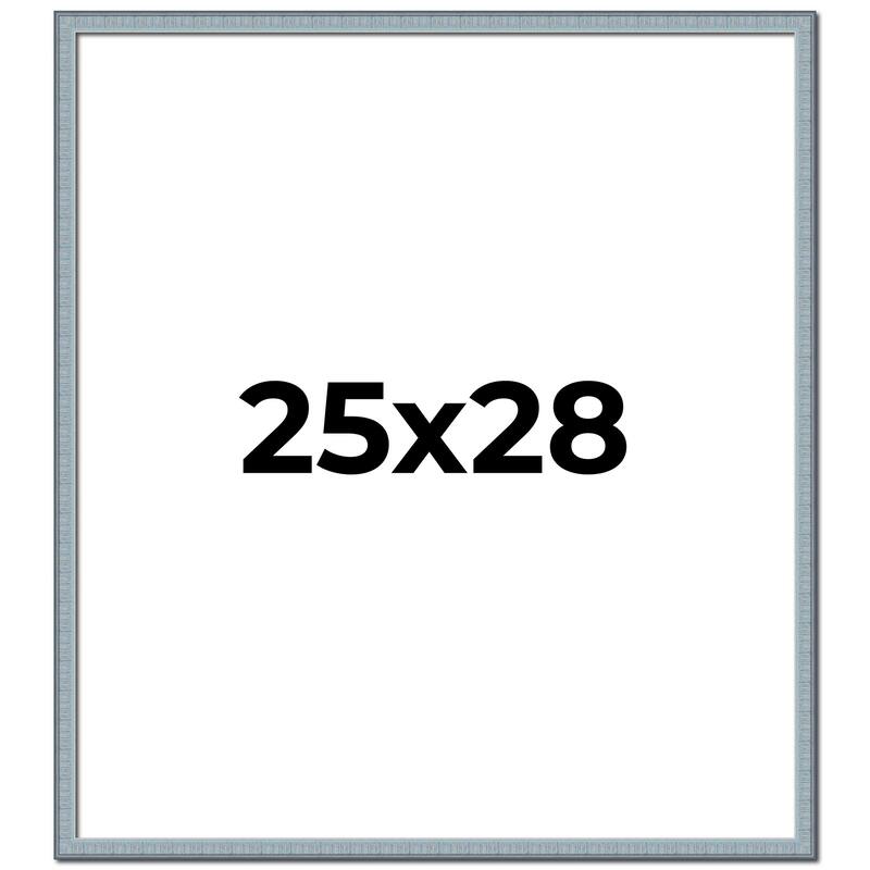 25x28 Frame Rustic Sky Blue Solid Wood Picture Frame | 0.75 Inch