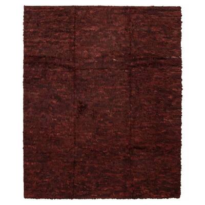 ECARPETGALLERY Hand-knotted Marrakech Burgundy Wool Rug - 8'1 x 9'11