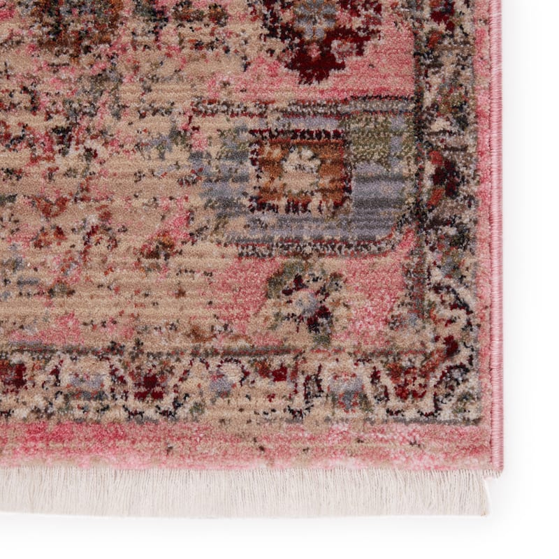 Kerta Medallion Pink/ Beige Area Rug