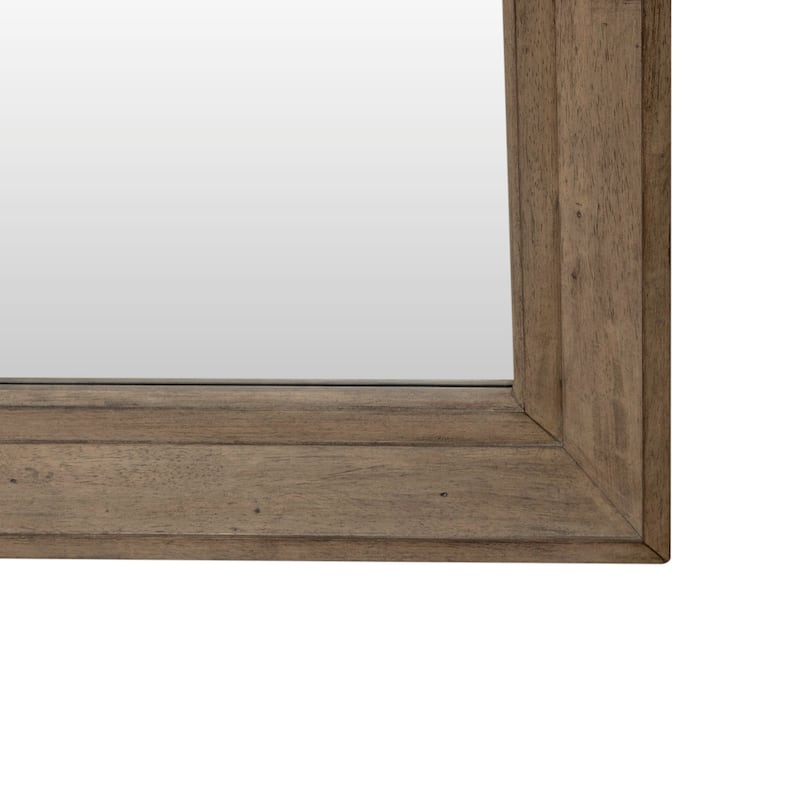 Grandpa's Cabin Rustic Wood Framed Mirror - Aged Oak or Sandstone - Width 42" x Depth 2" x Height 42"