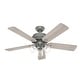 preview thumbnail 2 of 15, Hunter 52" Shady Grove Ceiling Fan with LED Light Kit/ Pull Chain, Standard or Flush Mount - Casual, Transitional