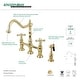 preview thumbnail 16 of 46, Heritage Bridge Kitchen Faucet with Brass Sprayer