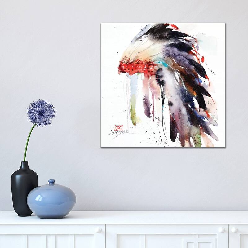 iCanvas "Headdress II" by Dean Crouser Canvas Print - 18x18x1.5