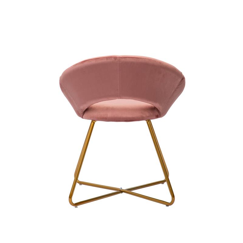 Porthos Home Reine Leisure Accent Chairs Set of 2, Velvet Upholstery, Gold Legs