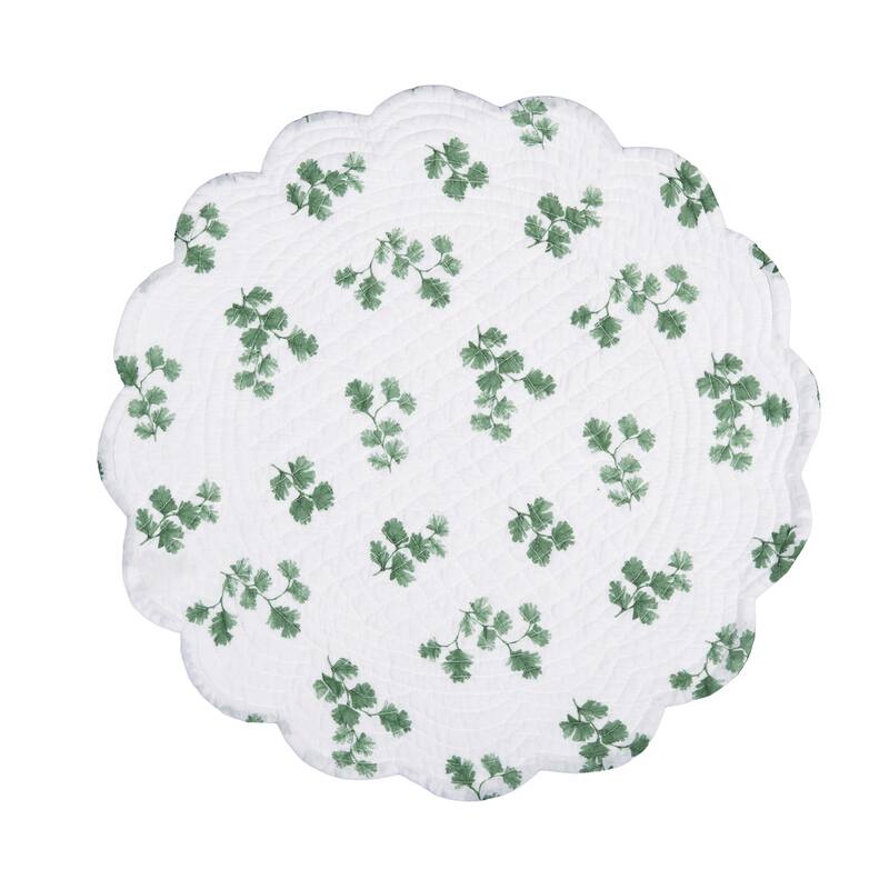 Marcy Blooms Round Placemats Set of 6 Floral Design All Seasons Dining, 17"