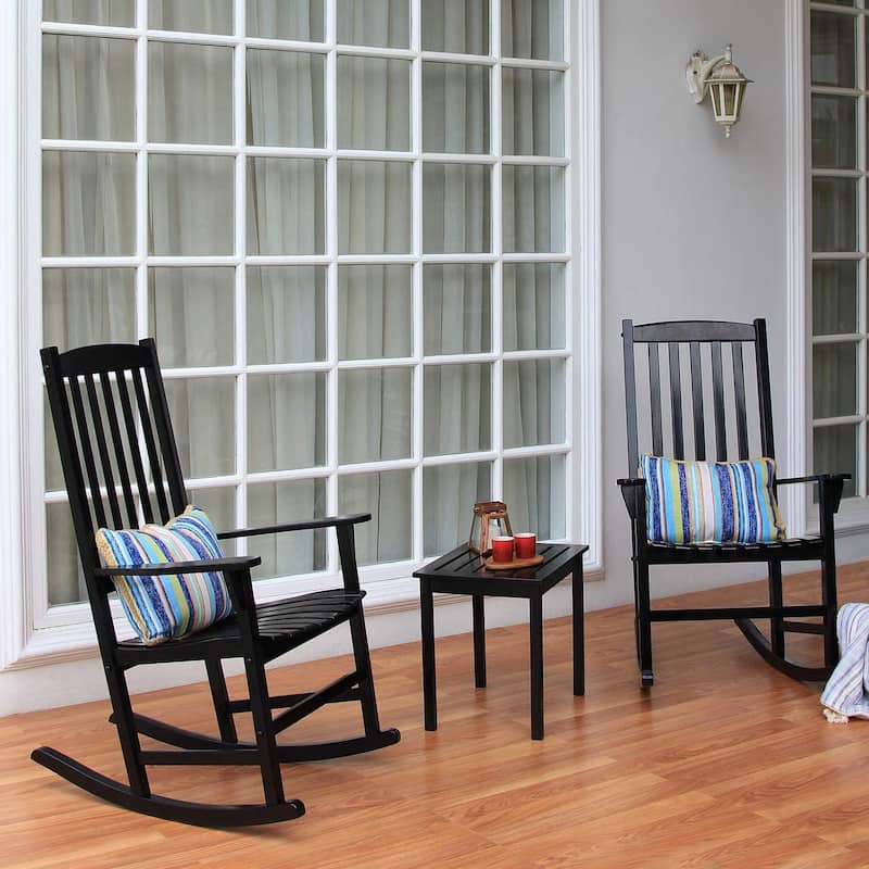 Cambridge Casual Alston 3-Piece Wood Outdoor Rocking Chair Set