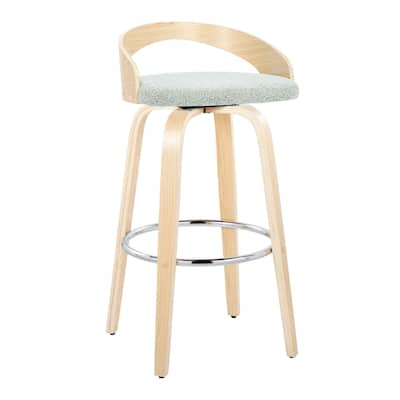 Carson Carrington Stavanger 30" Fixed-Height Bar Stool with Bent Wood Legs & Round Footrest (Set of 2)