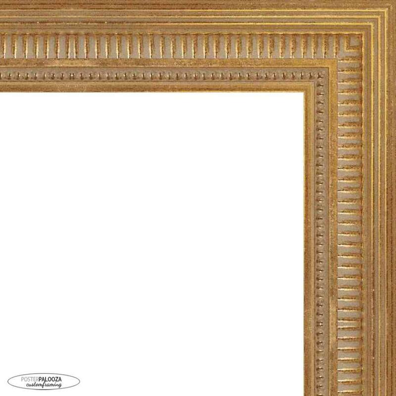 17x11.5 Traditional Gold Complete Wood Picture Frame with UV Acrylic