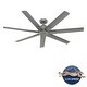 preview thumbnail 2 of 23, Hunter 60" Downtown Windmill Outdoor Ceiling Fan w/ Wall Control, Damp-Rated - Indoor-Outdoor, Industrial, Modern - ENERGY STAR!