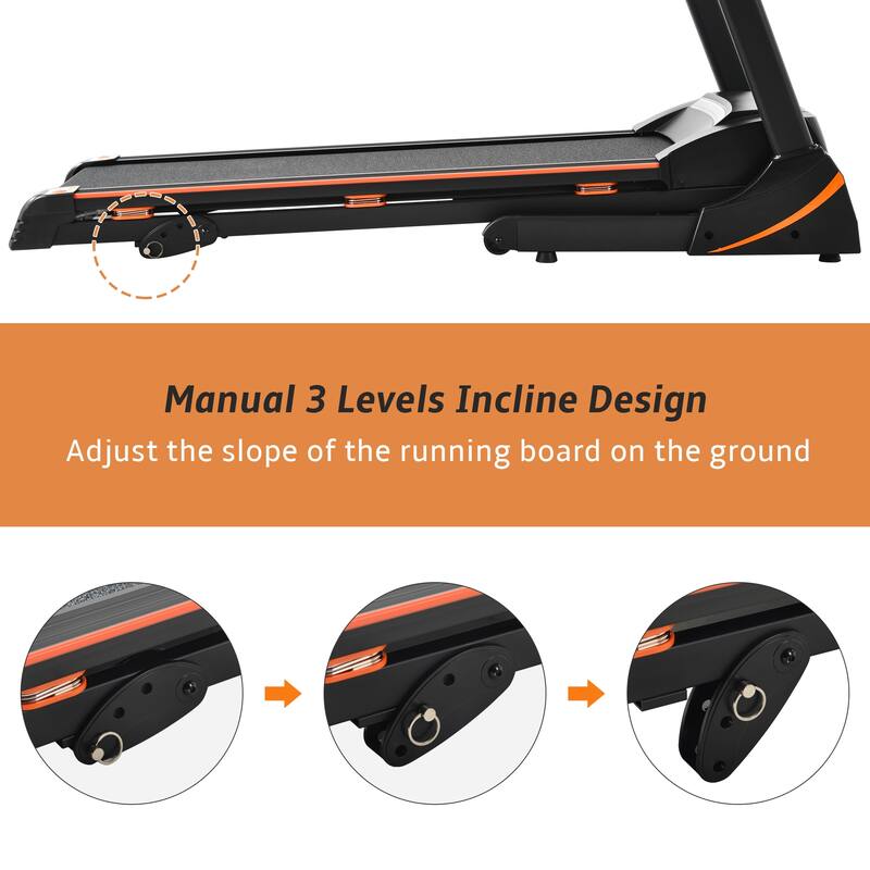 Foldable Treadmill Exercise Walking Machinate Folding Treadmill Motor 3.5HP Power Running Fitness Machine Gym With LCD Screen