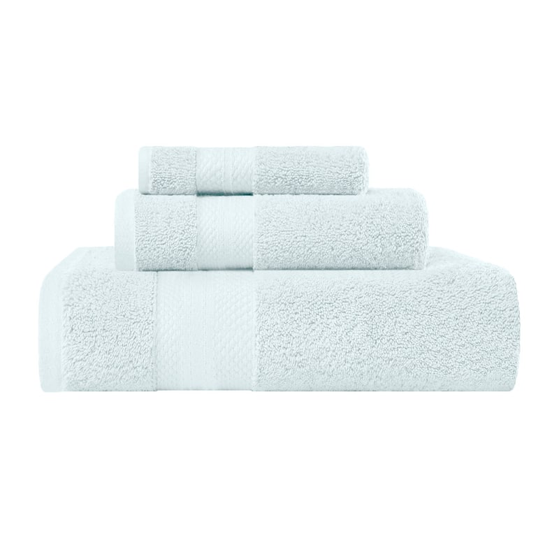 Superior Turkish Cotton 3 Piece Solid Plush Heavyweight Towel Set
