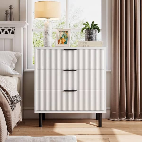 modern 3 drawer dresser white Amazon.com: Karl home White 3 Drawer Dresser for Bedroom, Small Nightstand Modern Storage Chest of Drawer Wooden Side Table End Table for Bedroom, Living Room, Reception Room : Home & Kitchen