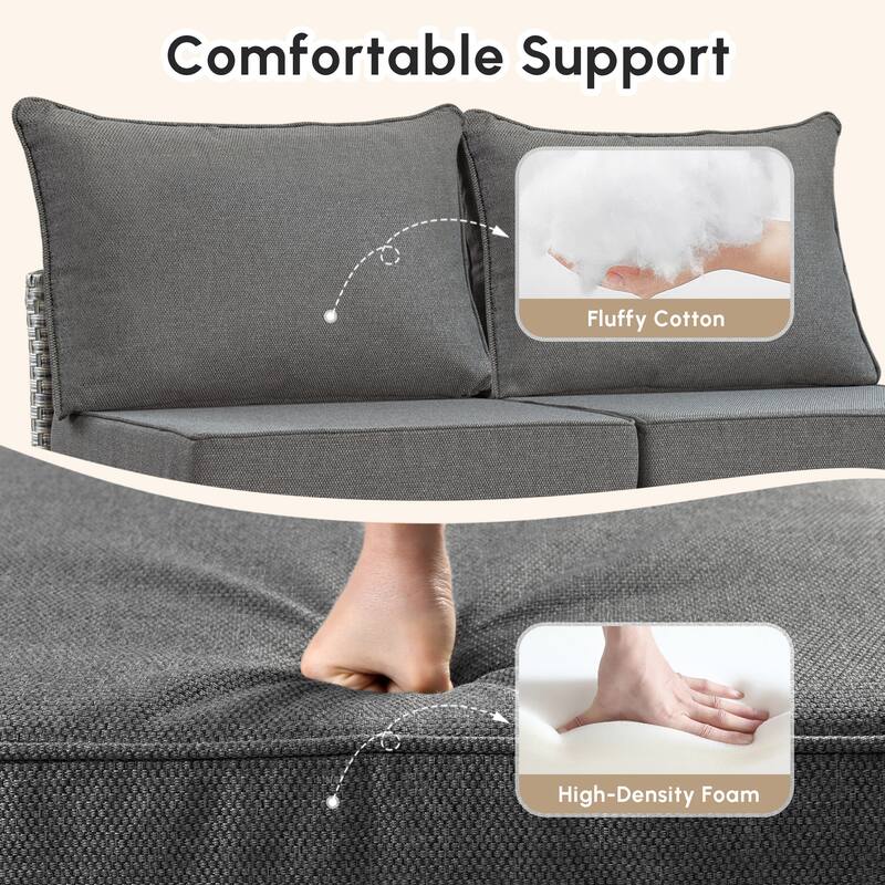 HOOOWOOO 2-piece Outdoor/Indoor Chair Cushion Set