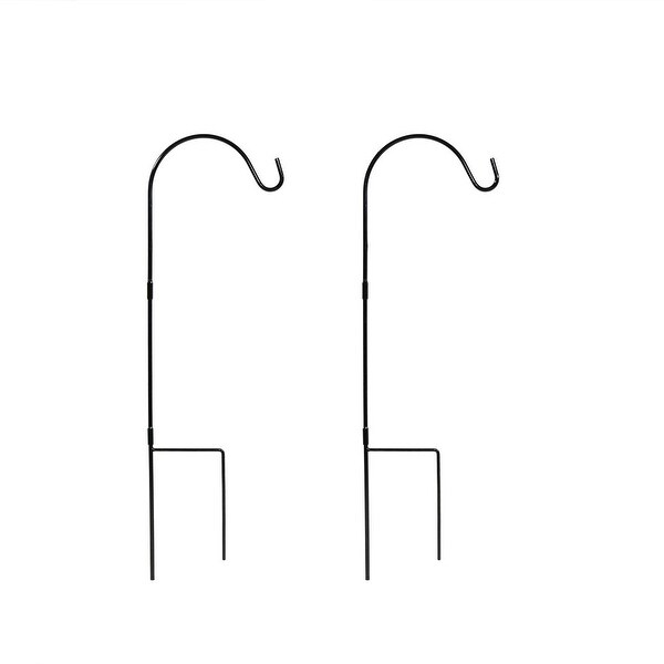 Sunnydaze Single Shepherd Hooks - Size Options Available - Black