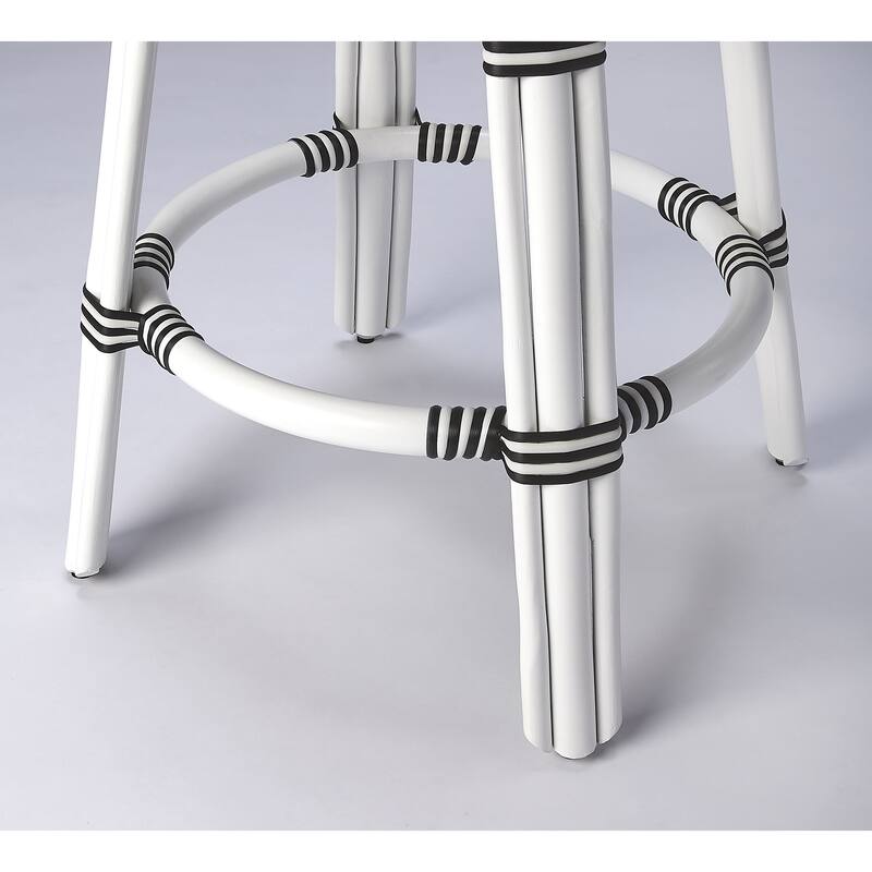 Tobias 24" Rattan Round Counter Stool