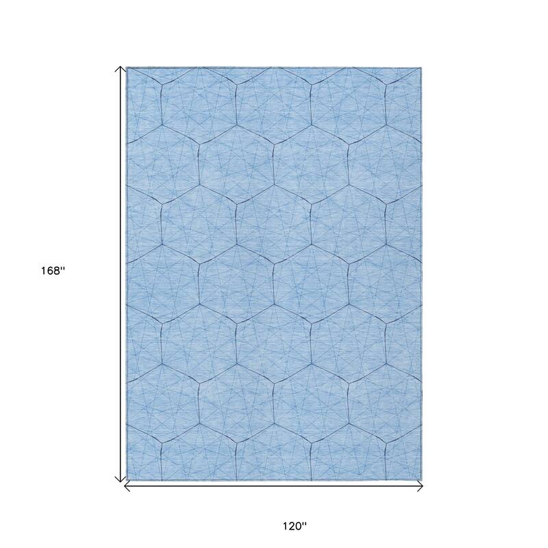 HomeRoots Geometric Transitional Rectangle Outdoor Rug
