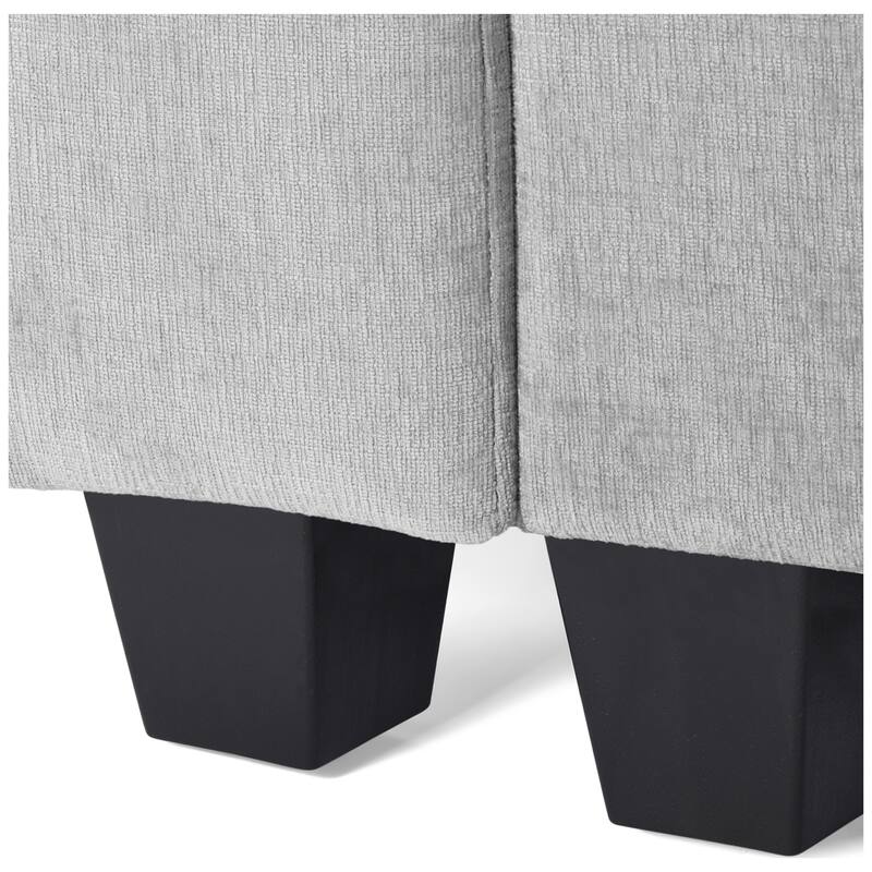 Lucca 4-Piece Chenille Upholstered Modular Sectional with USB Port