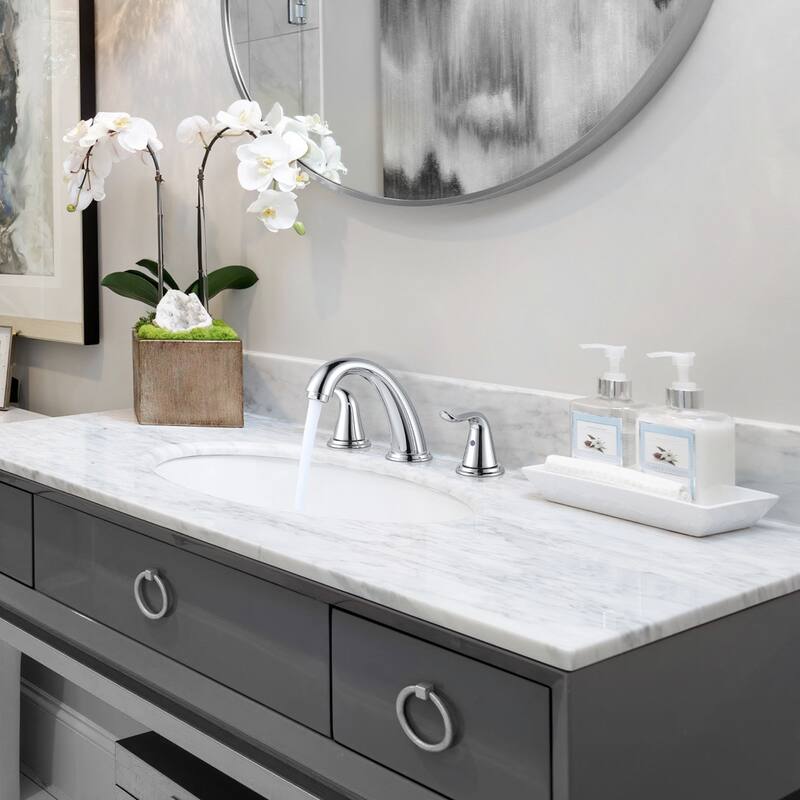 WOWOW Elegant Dual-Handle Bathroom Sink Faucet