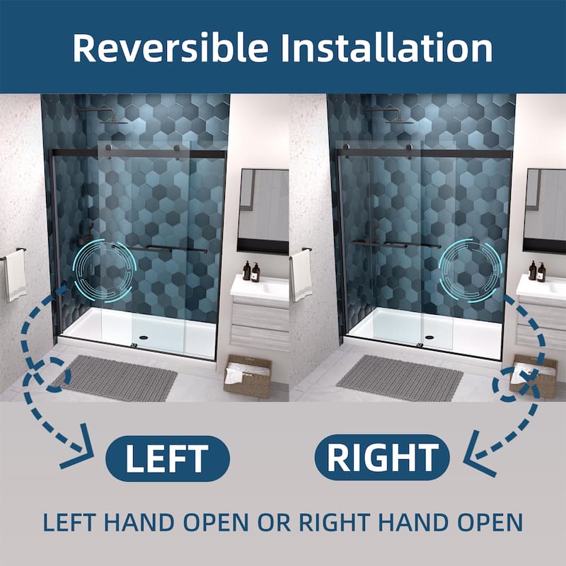 48" x 74" Bypass (Double Sliding) Shower Door