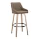Option Brown Faux Leather/Whitewashed Wood/Black Metal