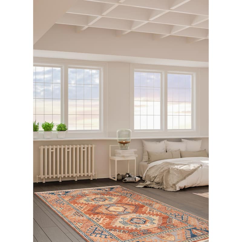 ECARPETGALLERY Hand-knotted Jules Serapi Copper Wool Rug - 5'5 x 7'9