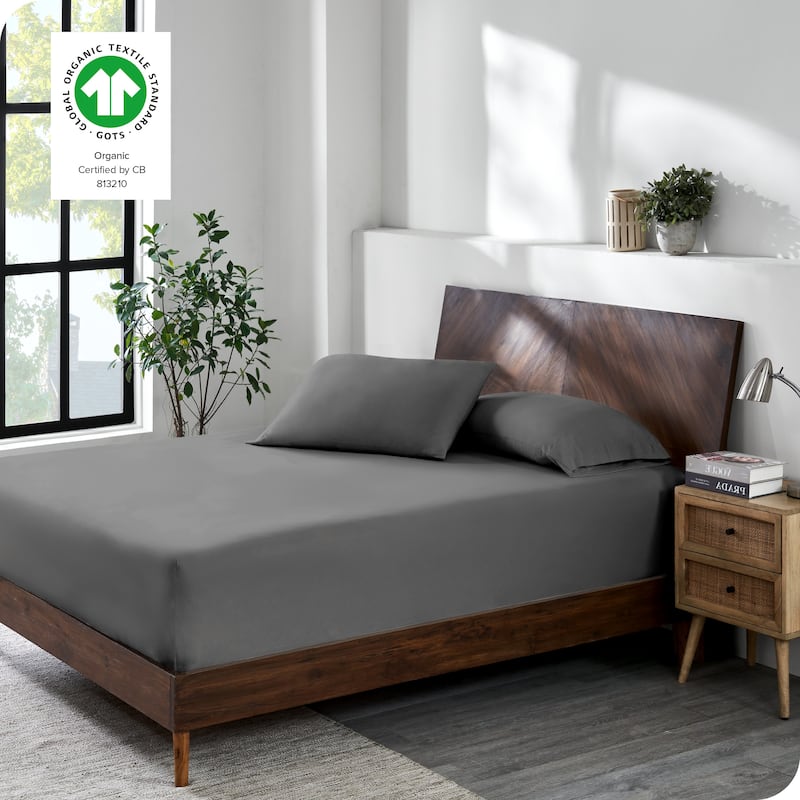 Bare Home Organic Cotton Jersey Fitted Sheet