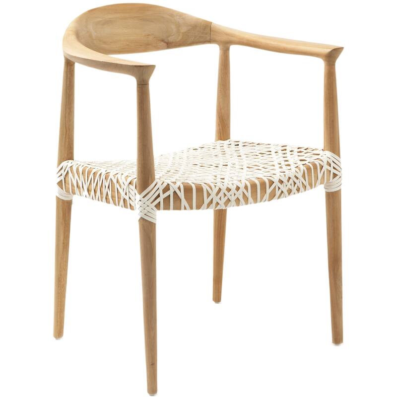 SAFAVIEH Trix Light Oak Arm Chair - 25Wx19Dx31H
