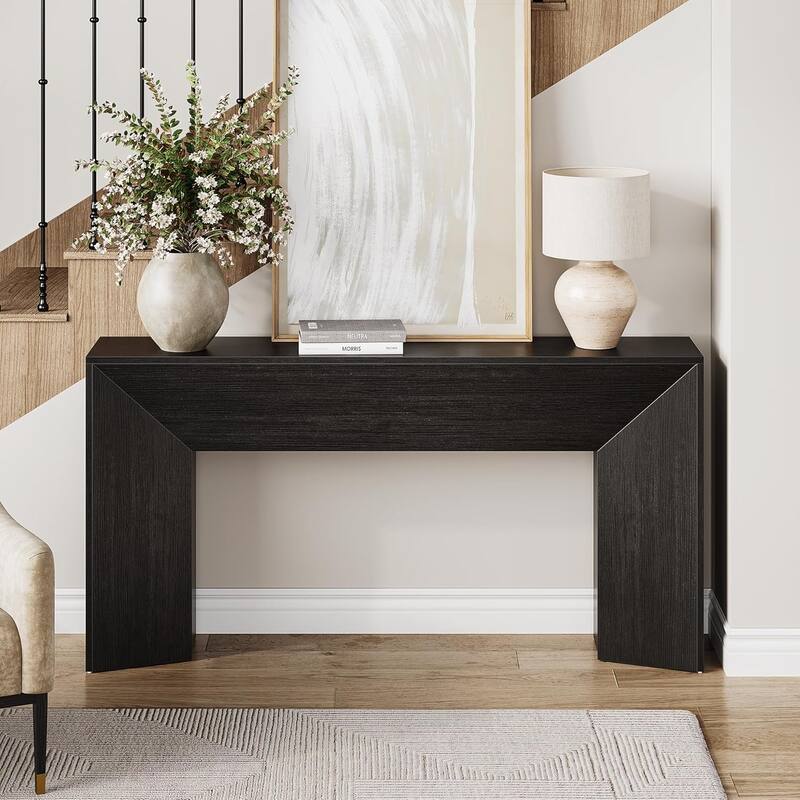 63" Modern Farmhouse Extra Long Console Table for Hallway and Living Room