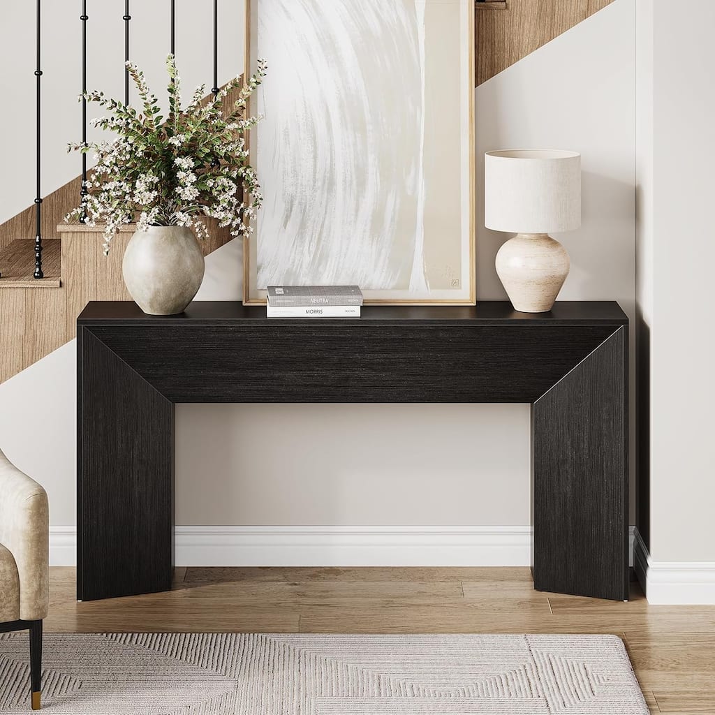 63" Modern Farmhouse Extra Long Console Table for Hallway and Living Room