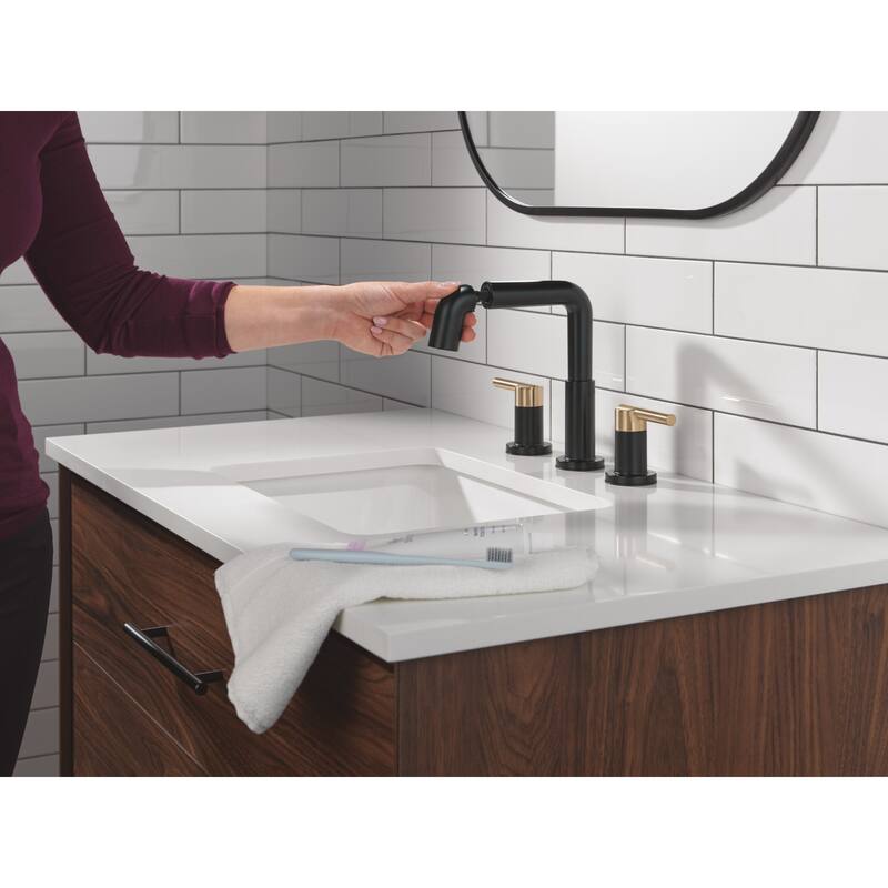 Delta 35849LF-PD Nicoli 1.2 GPM Widespread Bathroom Faucet with Pull