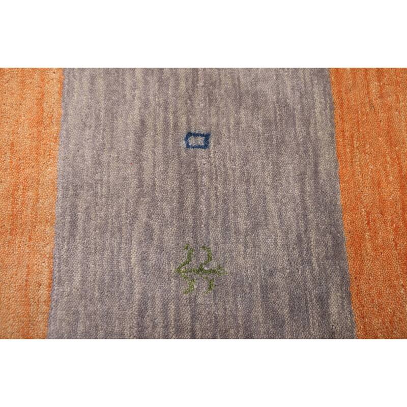 ECARPETGALLERY Hand Loomed Kashkuli Gabbeh Copper, Grey Wool Rug - 6'9 x 9'9