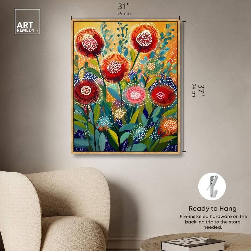 Vivid Flora I Canvas by Art Remedy